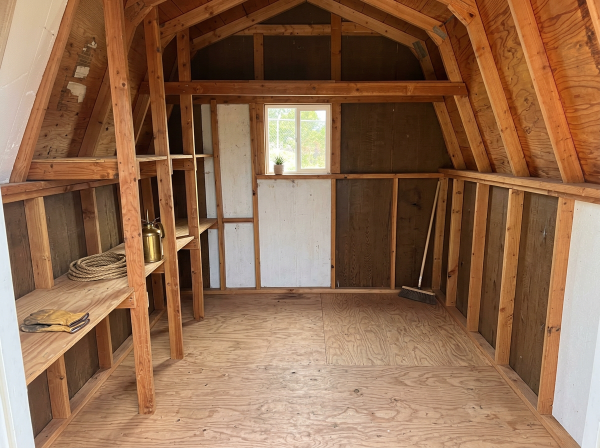 A clean empty garage after a full junk removal service